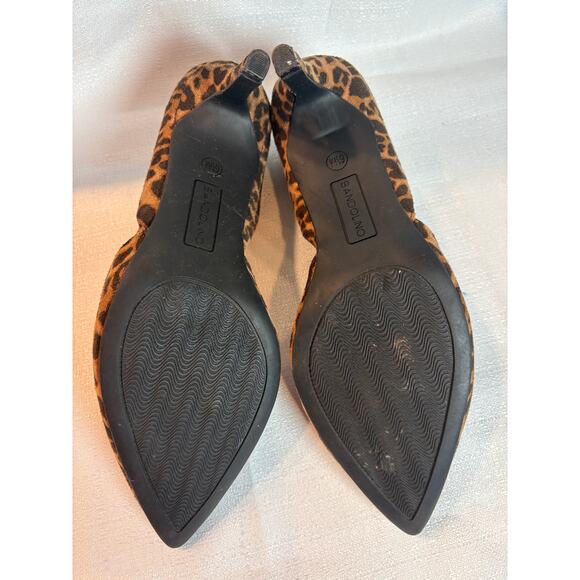 Leopard Print Pumps by Bandolino Womens size 81/2 d'Orsay Pointed Toe Heels - Picture 7 of 10